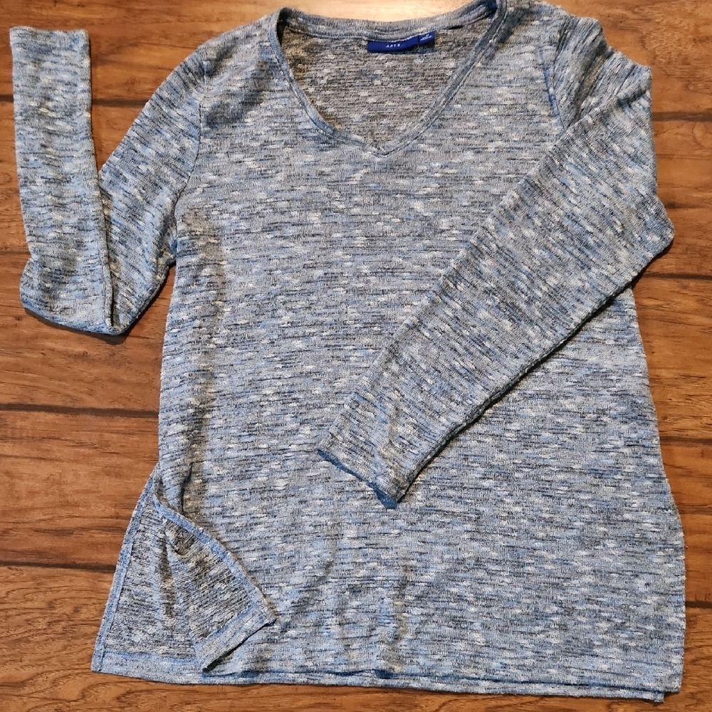 Apt. 9 Blue Gray Womens Medium Lightweight Knit Top